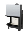 Insert cheminée MBA 17 BS vitre à gauche ouverture relevable + 4 bouches recuperateur