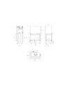 Insert cheminée MBA 17 BS vitre à gauche ouverture relevable + 4 bouches recuperateur