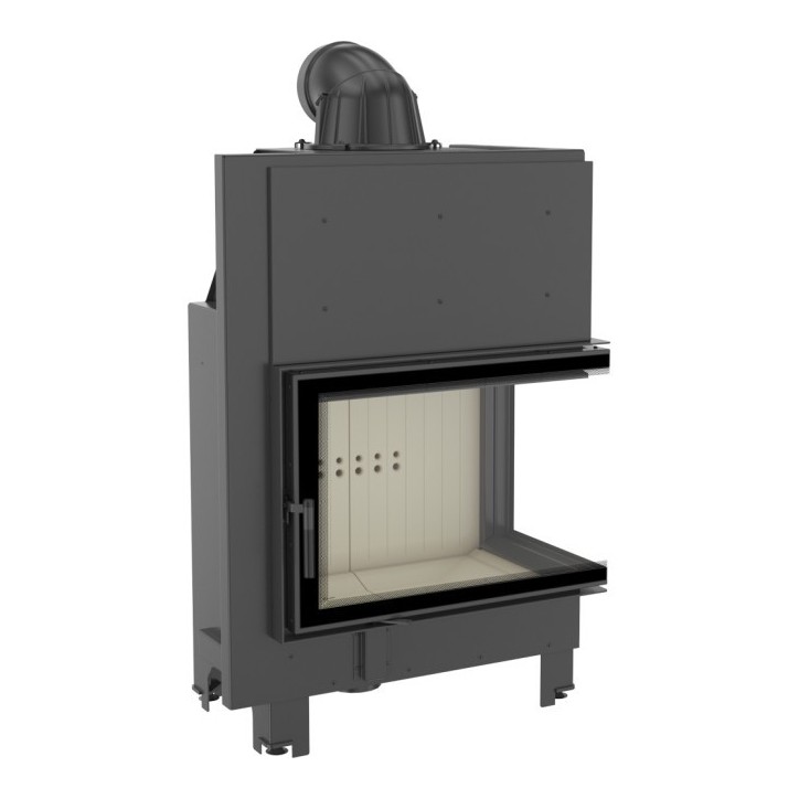 Insert cheminée MBA 17 BS vitre à droite + 4 bouches recuperateur