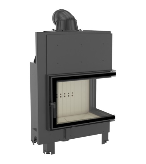 Insert cheminée MBA 17 BS vitre à droite + 4 bouches recuperateur