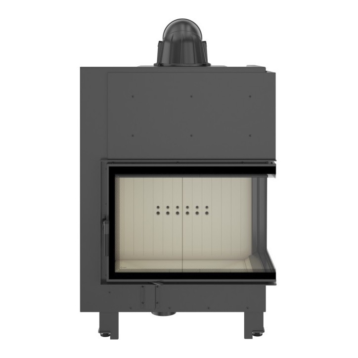 Insert cheminée MBA 17 BS vitre à droite + 4 bouches recuperateur