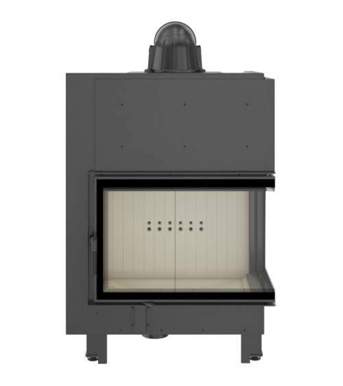 Insert cheminée MBA 17 BS vitre à droite + 4 bouches recuperateur