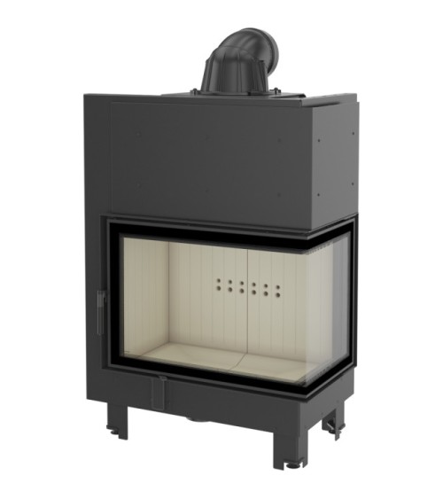 Insert cheminée MBA 17 BS vitre à droite + 4 bouches recuperateur