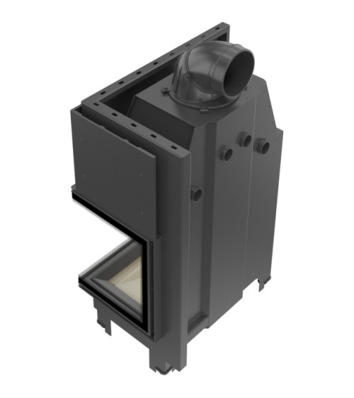 Insert cheminée MBA 17 BS vitre à droite + 4 bouches recuperateur