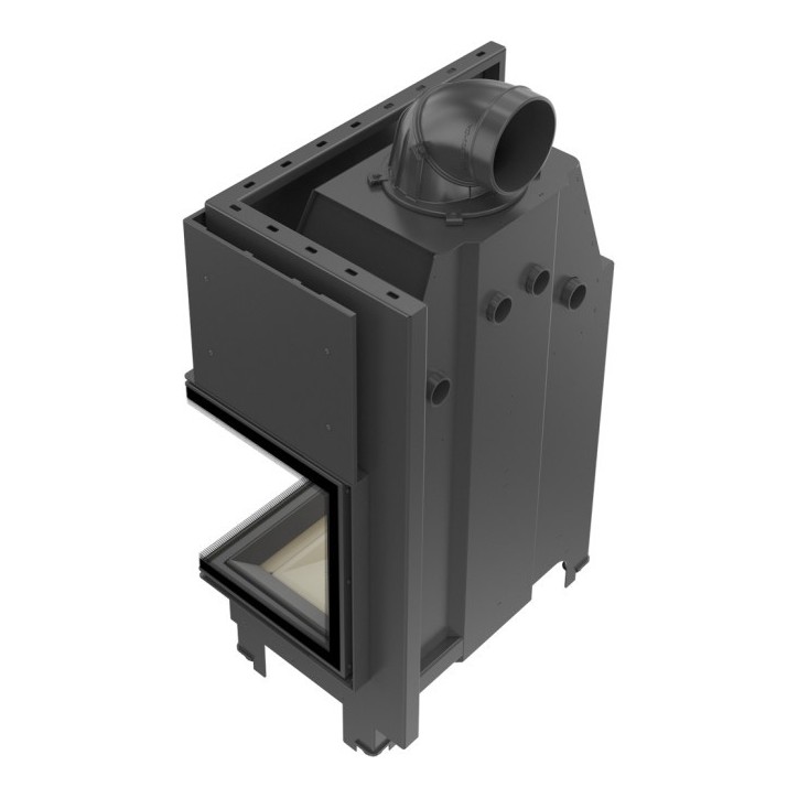 Insert cheminée MBA 17 BS vitre à droite + 4 bouches recuperateur