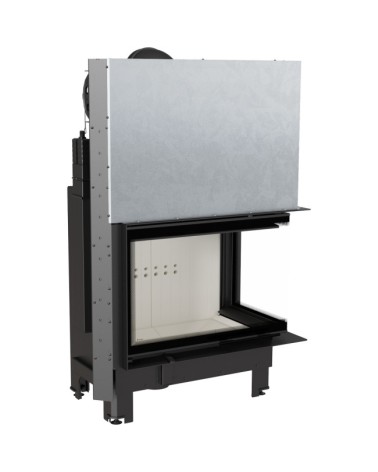 Insert cheminée MBA 17 BS vitre à droite ouverture relevable + 4 bouches recuperateur