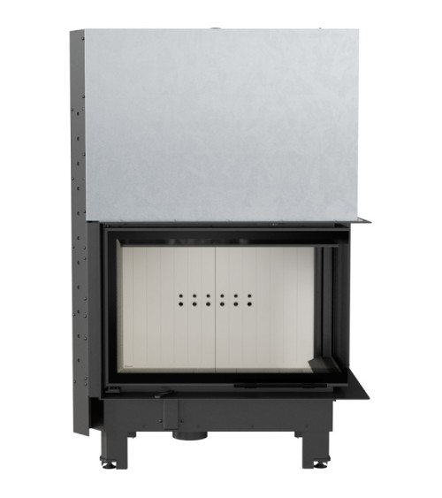 Insert cheminée MBA 17 BS vitre à droite ouverture relevable + 4 bouches recuperateur