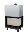 Insert cheminée MBA 17 BS vitre à droite ouverture relevable + 4 bouches recuperateur