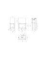 Insert cheminée MBA 17 BS vitre à droite ouverture relevable + 4 bouches recuperateur