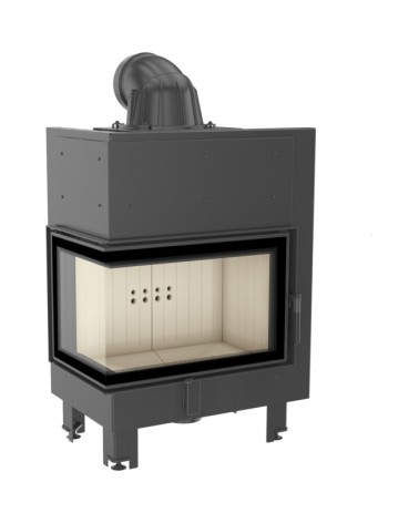 Insert cheminée MBM 10 BS vitre à gauche + 2 bouches recuperateur