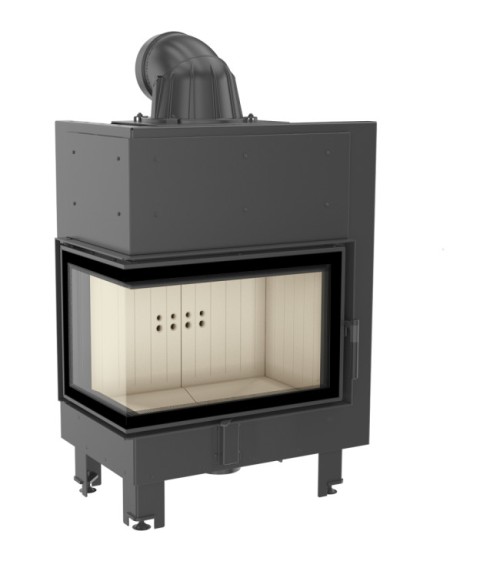Insert cheminée MBM 10 BS vitre à gauche + 2 bouches recuperateur