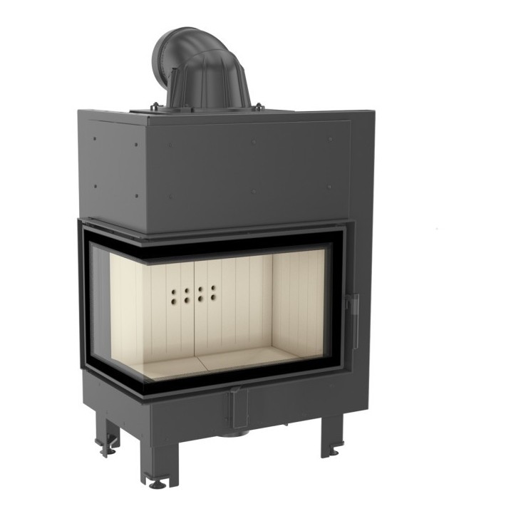 Insert cheminée MBM 10 BS vitre à gauche + 2 bouches recuperateur