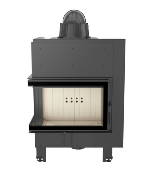 Insert cheminée MBM 10 BS vitre à gauche + 2 bouches recuperateur