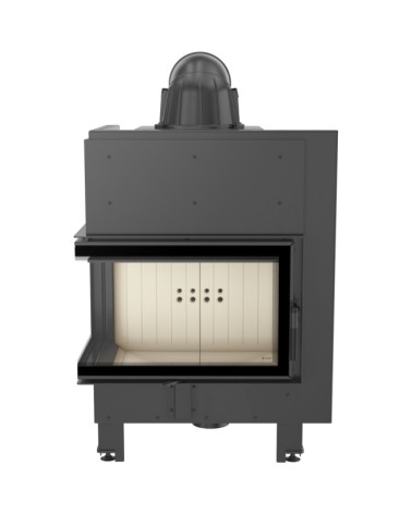 Insert cheminée MBM 10 BS vitre à gauche + 2 bouches recuperateur