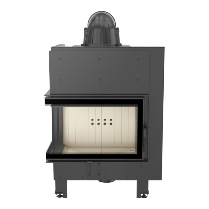 Insert cheminée MBM 10 BS vitre à gauche + 2 bouches recuperateur