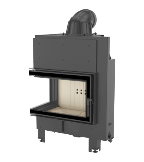 Insert cheminée MBM 10 BS vitre à gauche + 2 bouches recuperateur