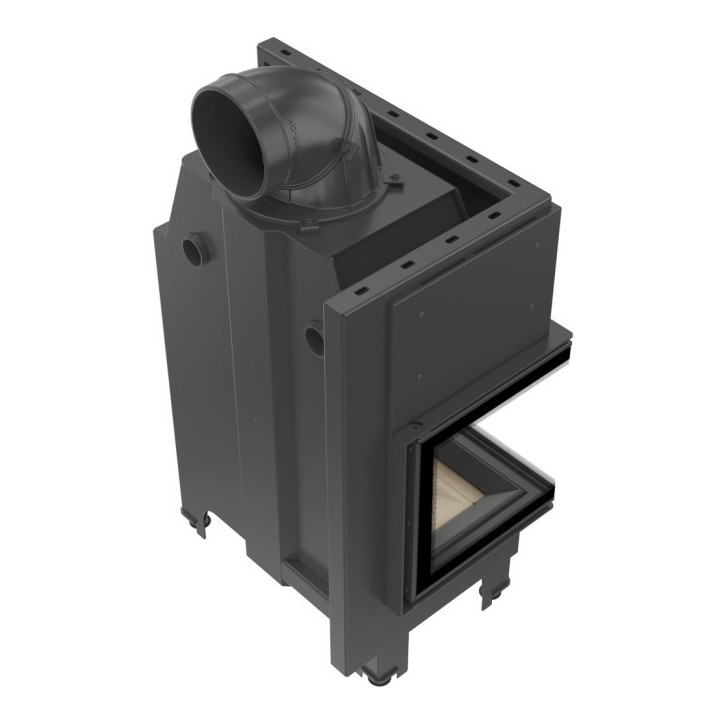 Insert cheminée MBM 10 BS vitre à gauche + 2 bouches recuperateur