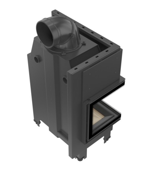 Insert cheminée MBM 10 BS vitre à gauche + 2 bouches recuperateur