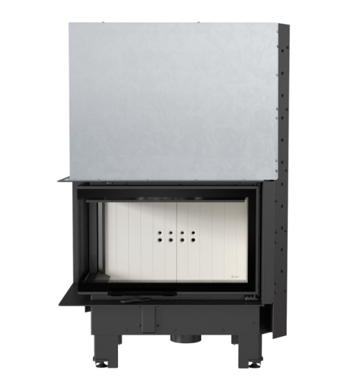 Insert cheminée MBM 10 BS vitre à gauche ouverture relevable + 1 bouches recuperateur