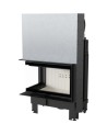 Insert cheminée MBM 10 BS vitre à gauche ouverture relevable + 1 bouches recuperateur