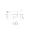 Insert cheminée MBM 10 BS vitre à gauche ouverture relevable + 1 bouches recuperateur