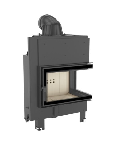 Insert cheminée MBM 10 vitre à droite + 2 bouches recuperateur