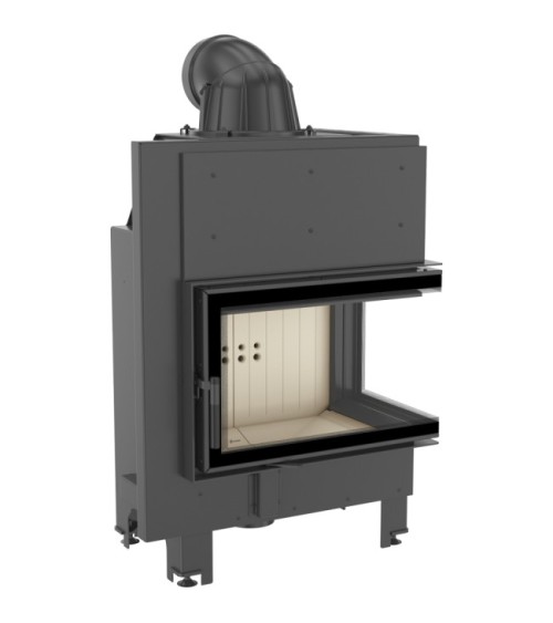 Insert cheminée MBM 10 vitre à droite + 2 bouches recuperateur