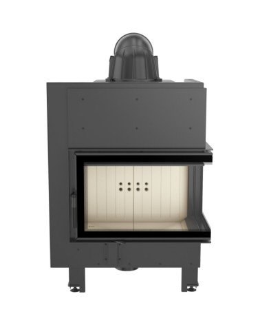 Insert cheminée MBM 10 vitre à droite + 2 bouches recuperateur