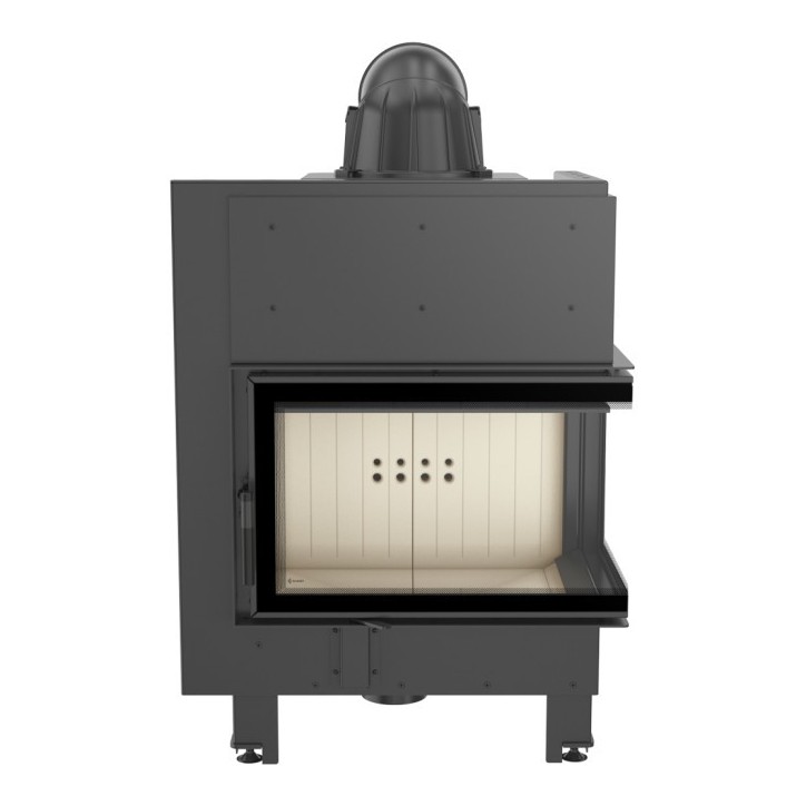 Insert cheminée MBM 10 vitre à droite + 2 bouches recuperateur