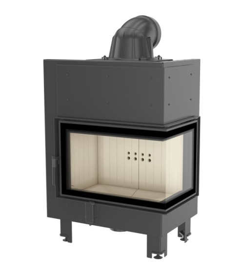 Insert cheminée MBM 10 vitre à droite + 2 bouches recuperateur