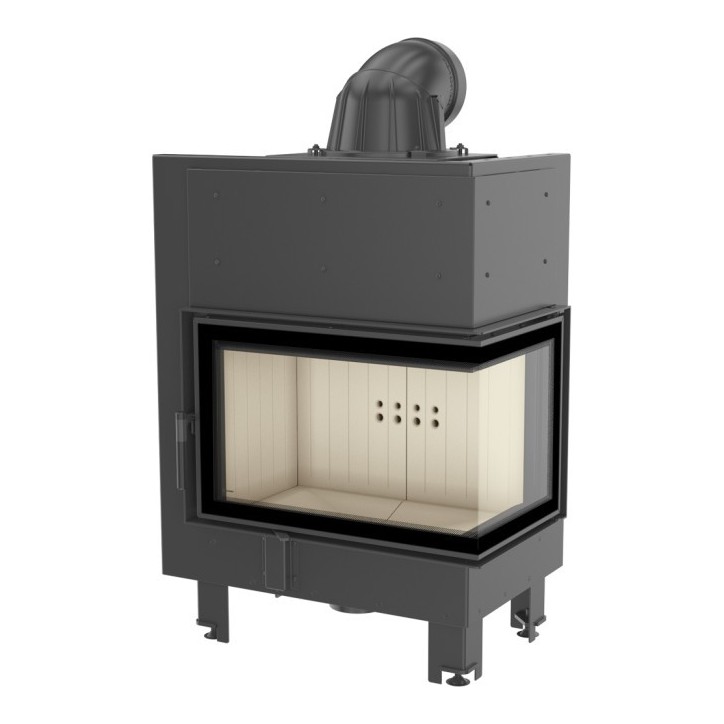 Insert cheminée MBM 10 vitre à droite + 2 bouches recuperateur