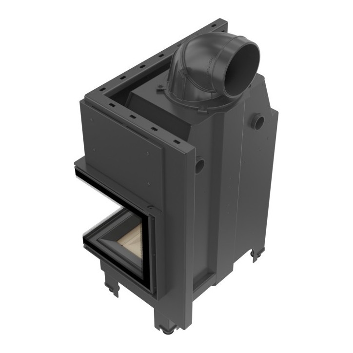 Insert cheminée MBM 10 vitre à droite + 2 bouches recuperateur