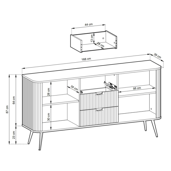 Buffet ROMA 168 cm Cashmere