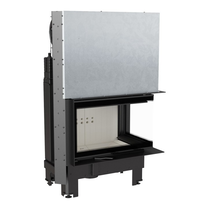 Insert cheminée MBM 10 BS vitre à droite ouverture relevable + 2 bouches recuperateur