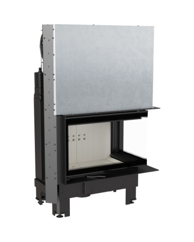 Insert cheminée MBM 10 BS vitre à droite ouverture relevable + 2 bouches recuperateur