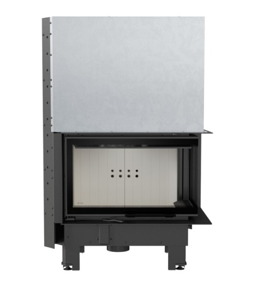 Insert cheminée MBM 10 BS vitre à droite ouverture relevable + 2 bouches recuperateur