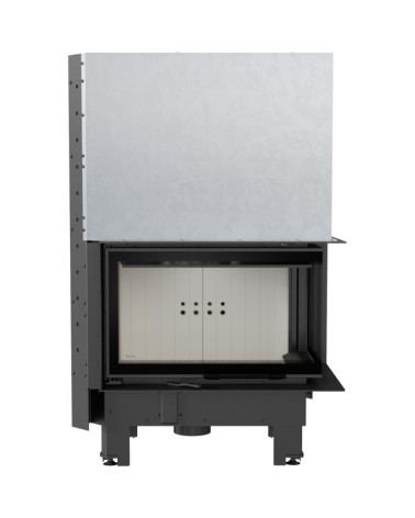 Insert cheminée MBM 10 BS vitre à droite ouverture relevable + 2 bouches recuperateur