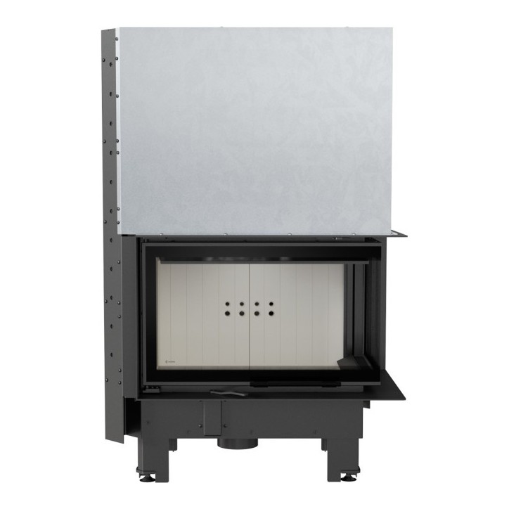 Insert cheminée MBM 10 BS vitre à droite ouverture relevable + 2 bouches recuperateur