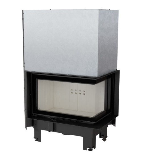 Insert cheminée MBM 10 BS vitre à droite ouverture relevable + 2 bouches recuperateur