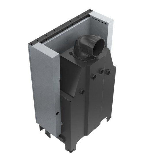 Insert cheminée MBO 15 ouverture relevable + 4 bouches recuperateur