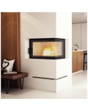 Insert cheminée MBO 15 BS vitre à droite + 4 bouches recuperateur