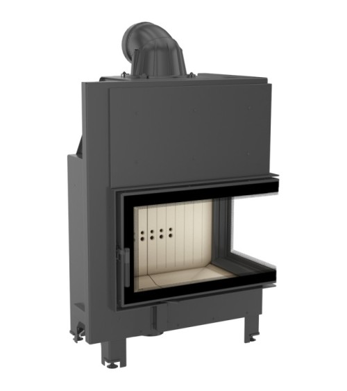 Insert cheminée MBO 15 BS vitre à droite + 4 bouches recuperateur