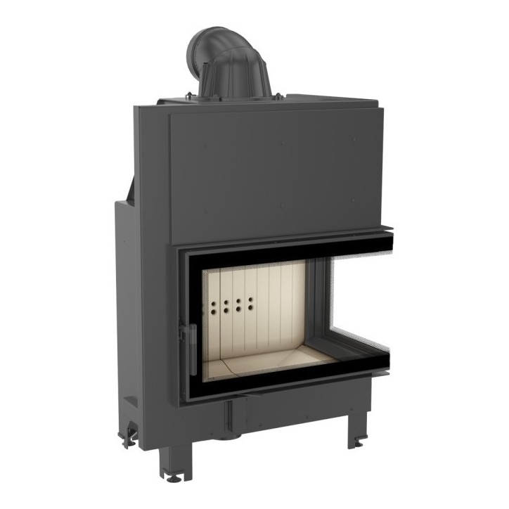 Insert cheminée MBO 15 BS vitre à droite + 4 bouches recuperateur