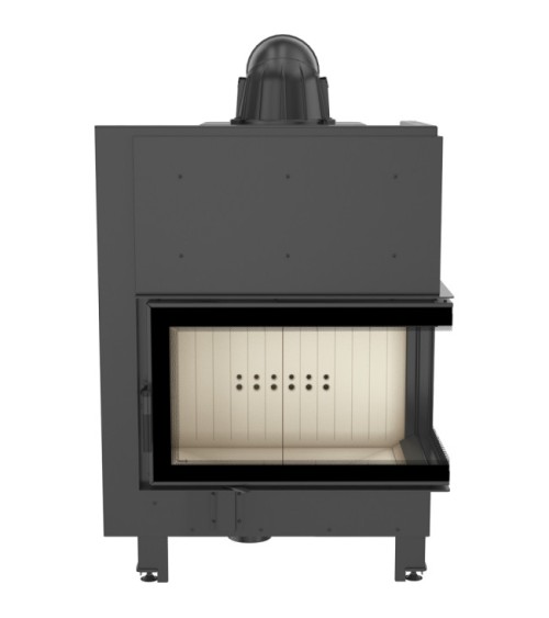 Insert cheminée MBO 15 BS vitre à droite + 4 bouches recuperateur