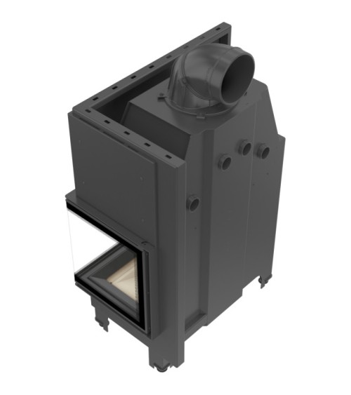 Insert cheminée MBO 15 BS vitre à droite + 4 bouches recuperateur