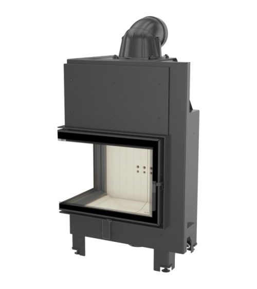 Insert cheminée MBZ 13 BS vitre à gauche + 3 bouches recuperateur