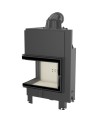 Insert cheminée MBZ 13 BS vitre à gauche + 3 bouches recuperateur