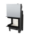 Insert cheminée MBZ 13 BS vitre à gauche ouverture relevable + 3 bouches recuperateur