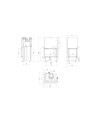 Insert cheminée MBZ 13 BS vitre à gauche ouverture relevable + 3 bouches recuperateur