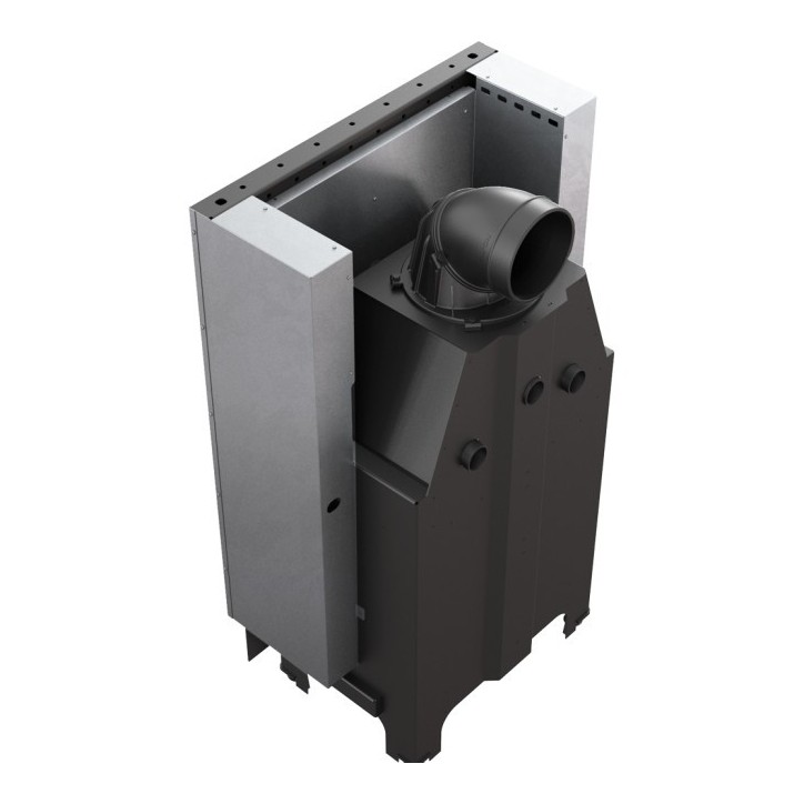 Insert cheminée MBZ 13 ouverture relevable + 3 bouches recuperateur